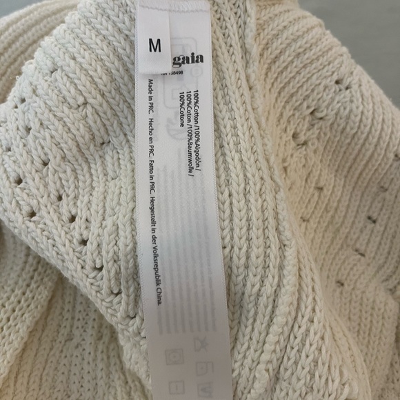 Cult Gaia M Floreana paneled dress Cream Crochet Halter Dress - Picture 8 of 9